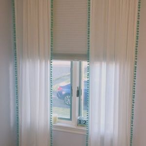 Pottery Barn Teen PomPom Curtains (Set of 4)